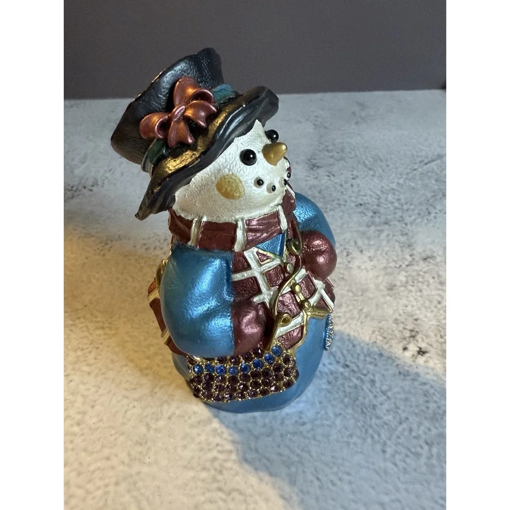 Metal Hinged Trinket Box 
